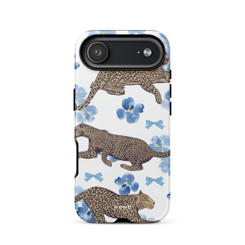 Custom cute leopard iphone case 17 air charm graphic design.