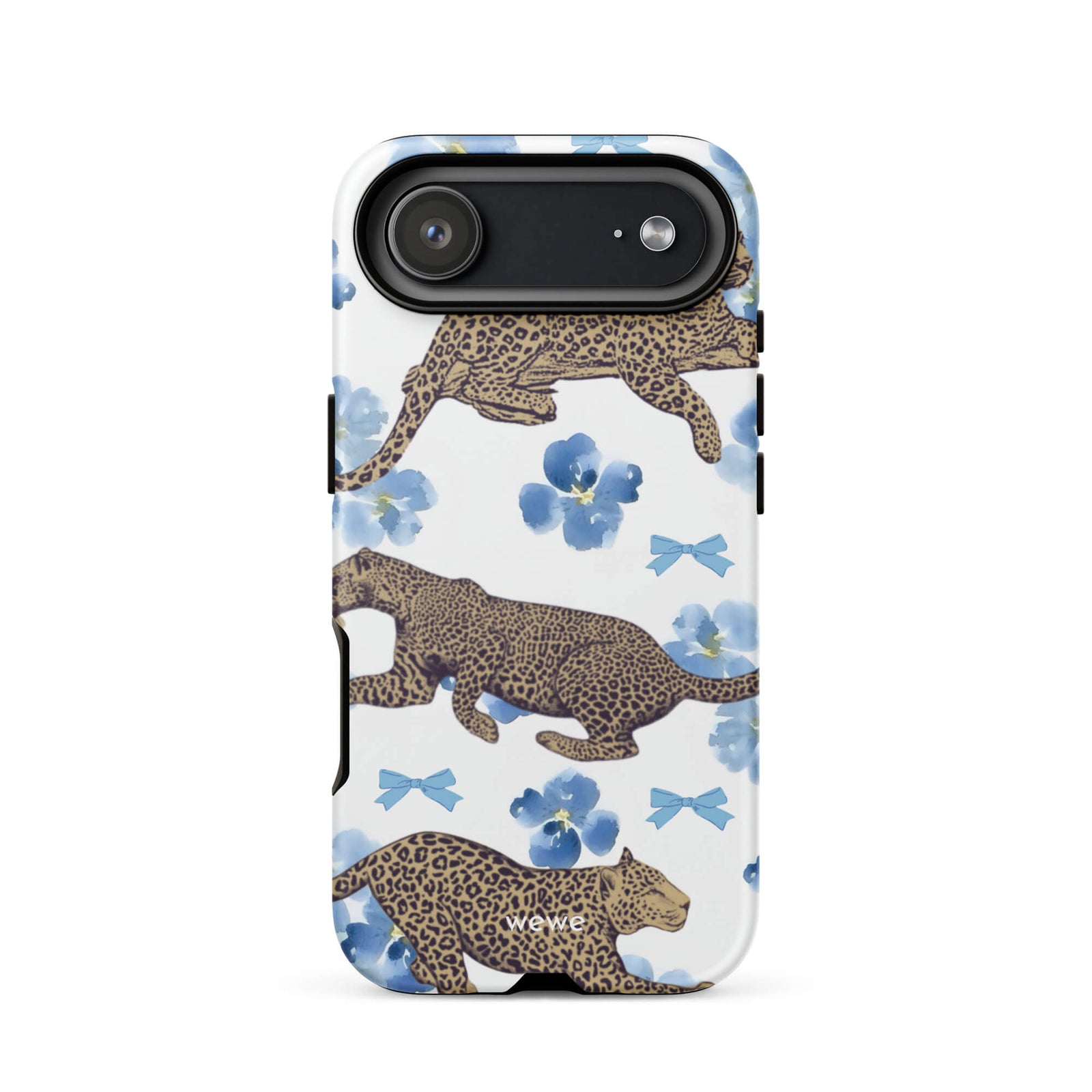Custom cute leopard iphone case 17 air charm graphic design.