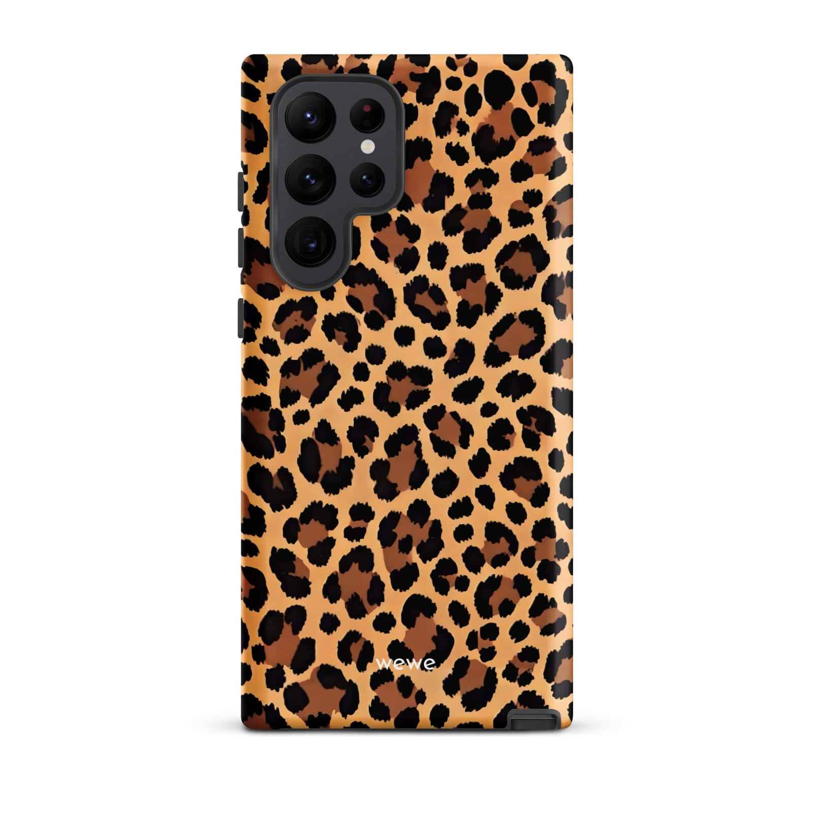 Custom samsung galaxy s22 ultra  Phone case with a classic leopard print pattern in brown and black.
