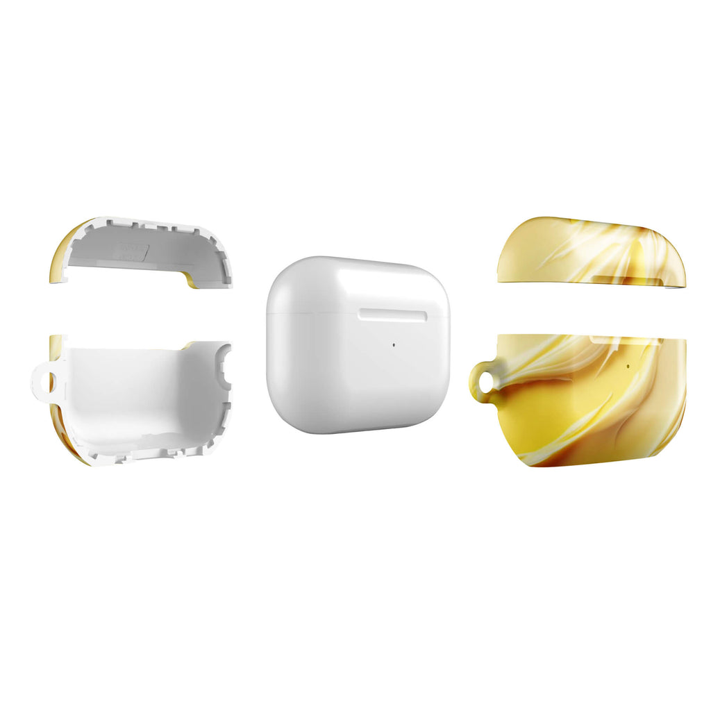 Custom vanilla yellow AirPods case pro gen2 slim protective.