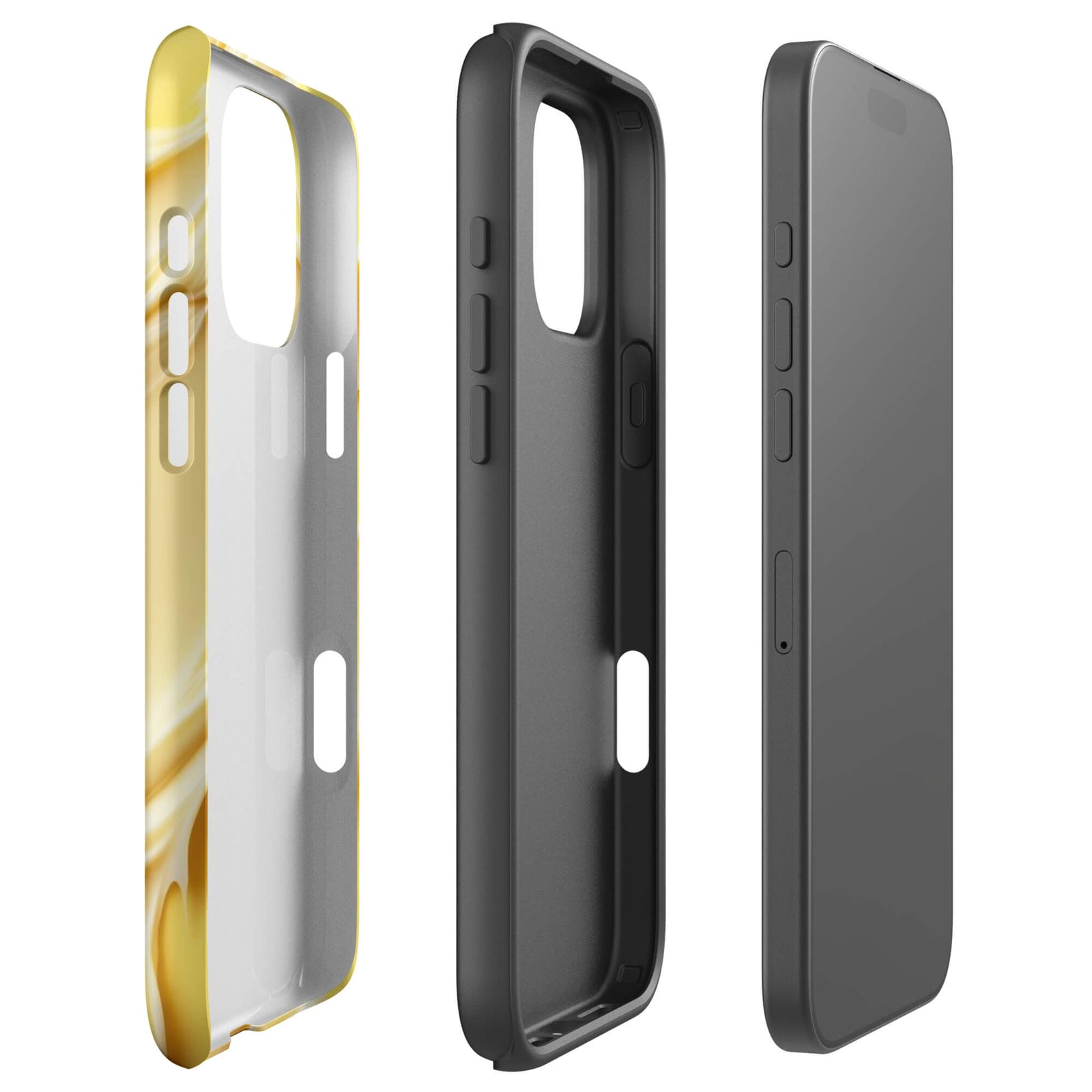 Custom vanilla yellow iphone case 16 pro max dual-layer shockproof protection.