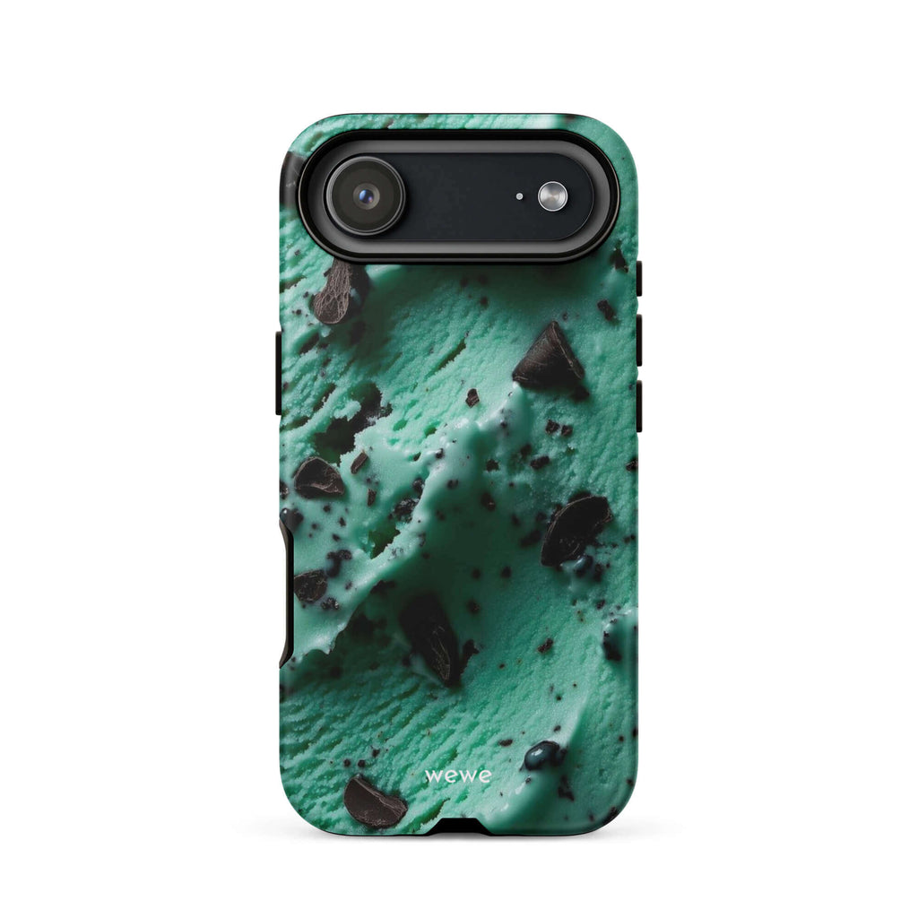 Custom mint chip chill iphone case 17 air playful design.