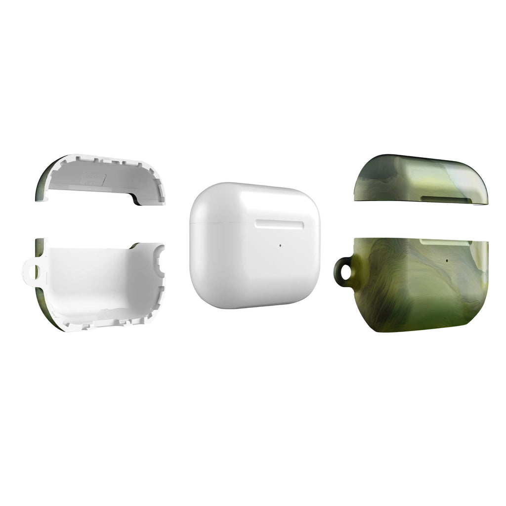 Custom sage green garden airpods case pro gen2 slim protec.ive.