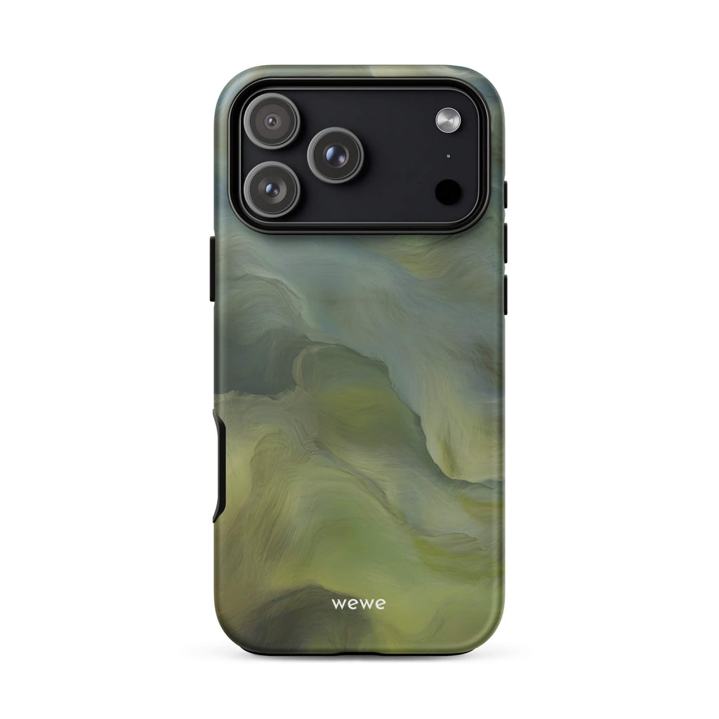 Custom sage green garden iphone case 17 pro max natural landscapes aesthetic.