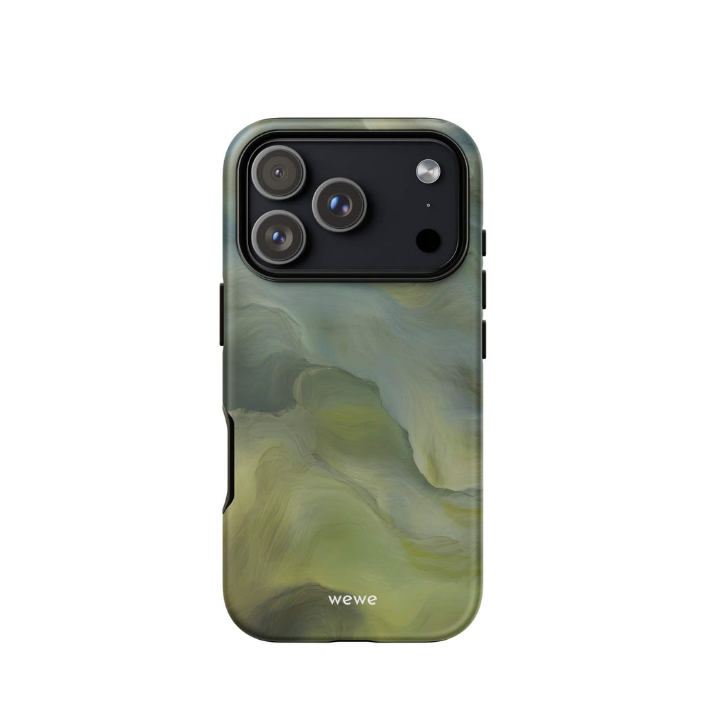 Custom sage green garden iphone case 17 pro natural landscapes aesthetic.