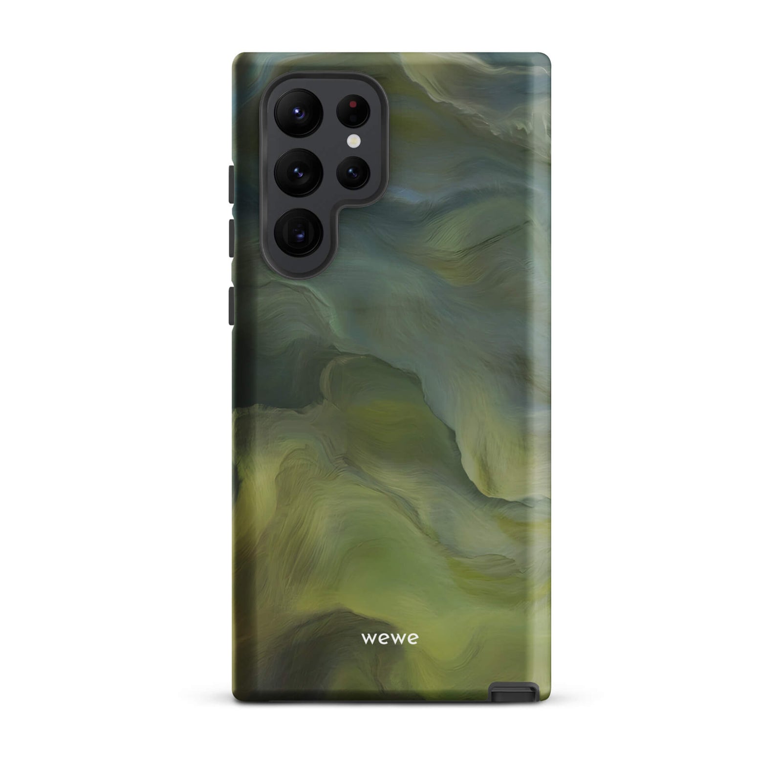 Custom samsung galaxy s22 ultra with a close-up, macro photo of a textured, light mint green frothy substance, resembling sherbet or ice cream.