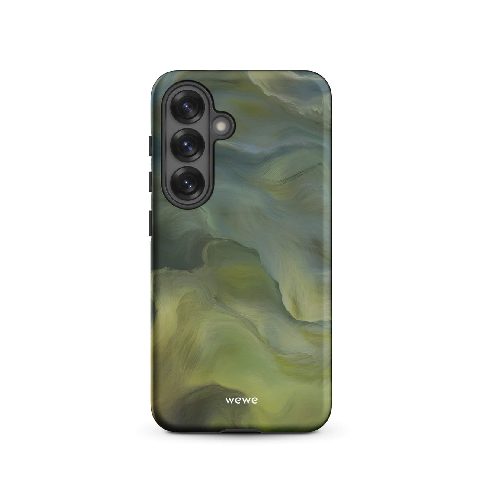 Custom samsung galaxy s25 with a close-up, macro photo of a textured, light mint green frothy substance, resembling sherbet or ice cream.