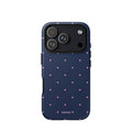 Custom navy micro polka dot iphone case 17 pro micro pink polka dot.