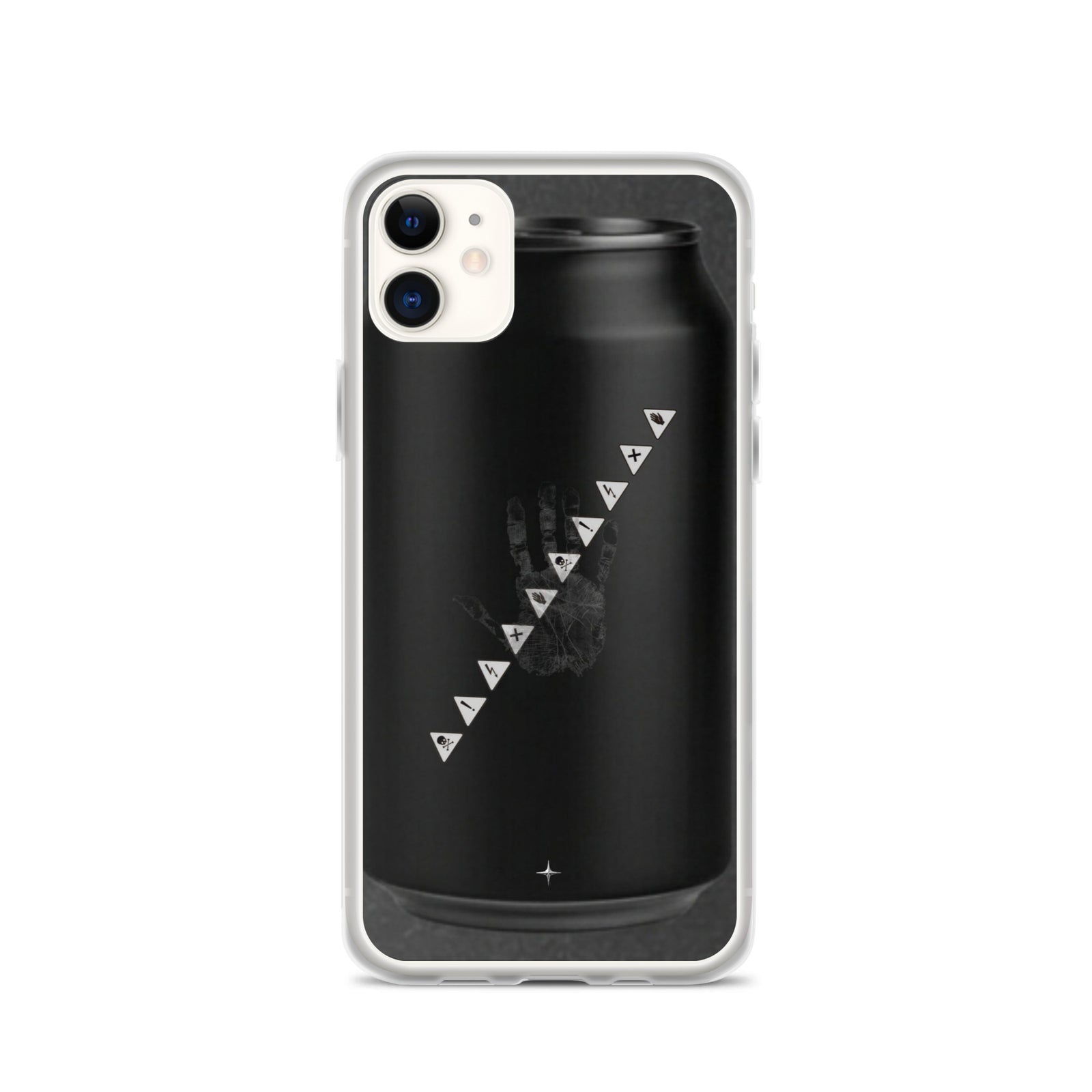 No Signal black clear iphone case 11 anti social streetwear aesthetic minimal dark design case