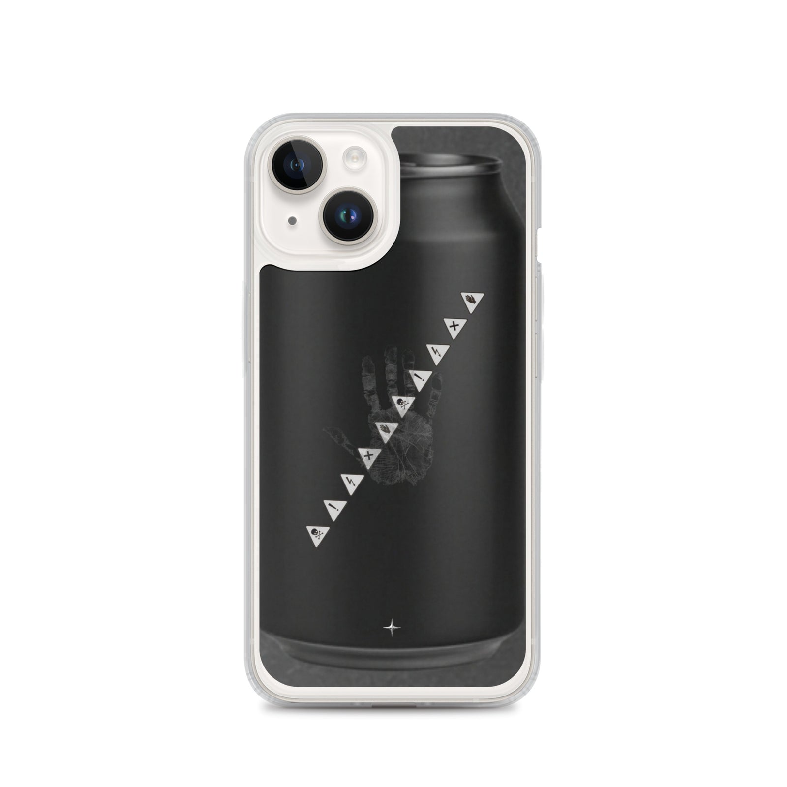 No Signal black clear iphone case 14 anti social streetwear aesthetic minimal dark design case
