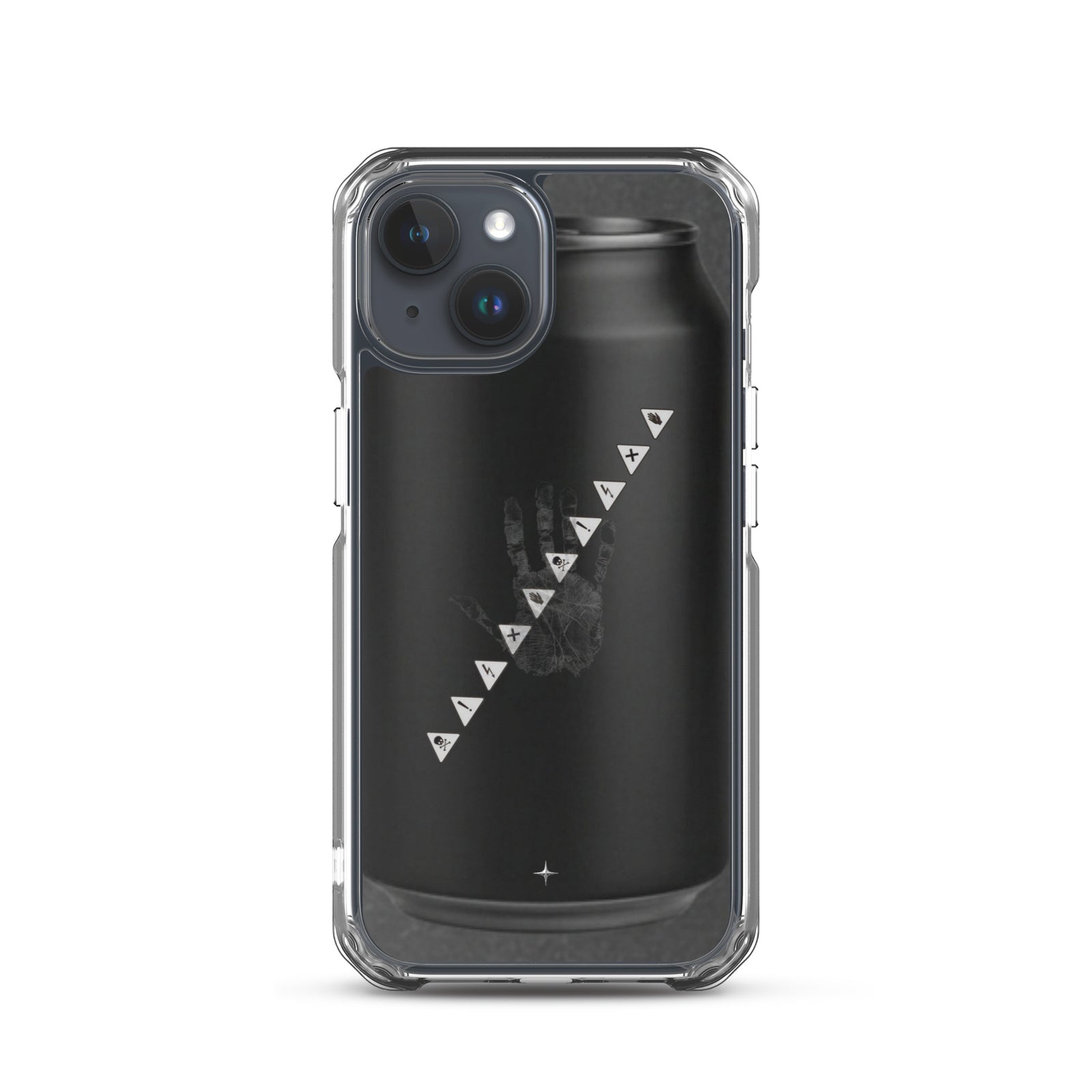 No Signal black clear iphone case 15 anti social streetwear aesthetic minimal dark design case