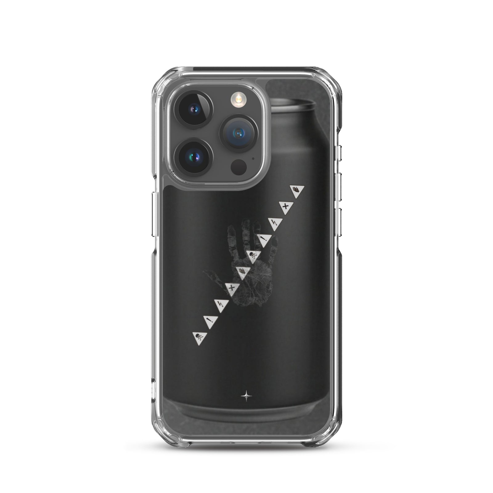 No Signal black clear iphone case 15 pro anti social streetwear aesthetic minimal dark design case
