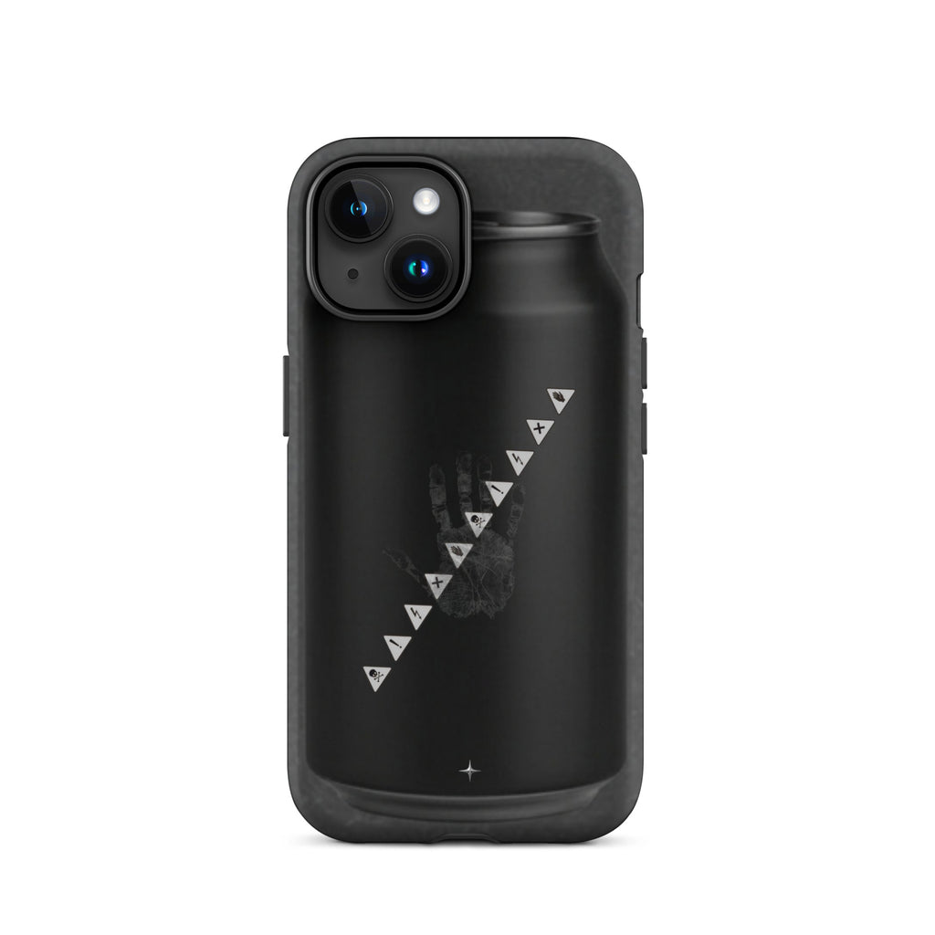 No Signal black tough iphone case 15 anti social streetwear aesthetic minimal dark design delightful gift.