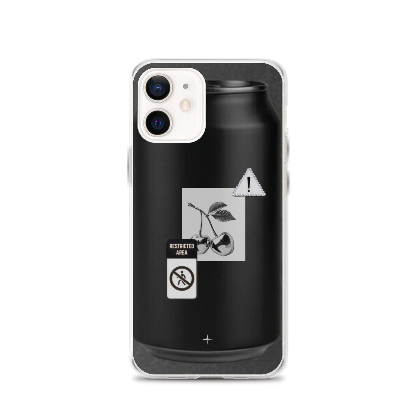 No System black clear iphone case 12 anti system streetwear minimal dark aesthetic case