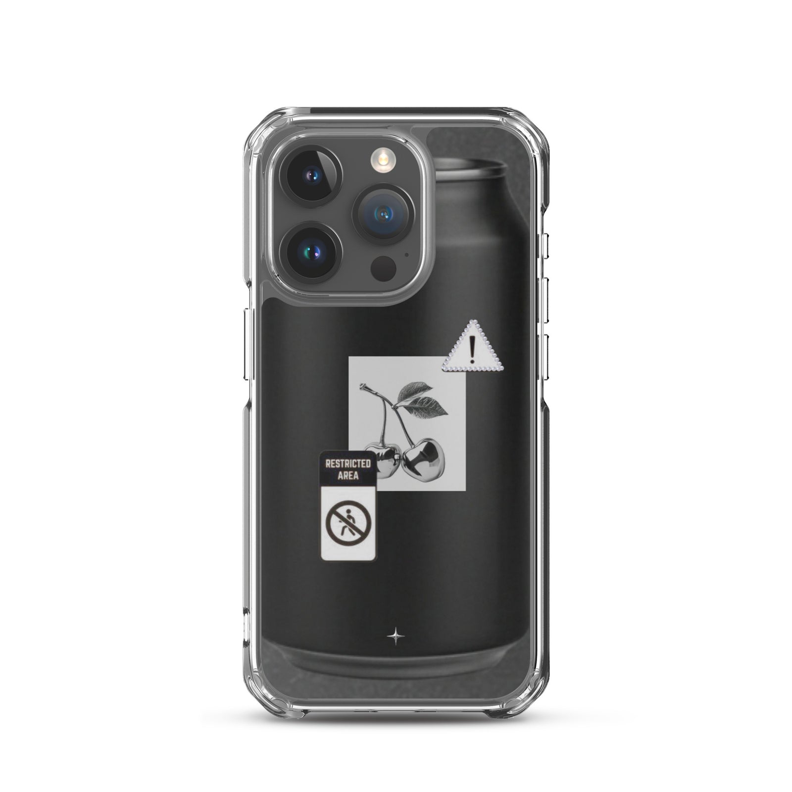 No System black clear iphone case 15 pro anti system streetwear minimal dark aesthetic case