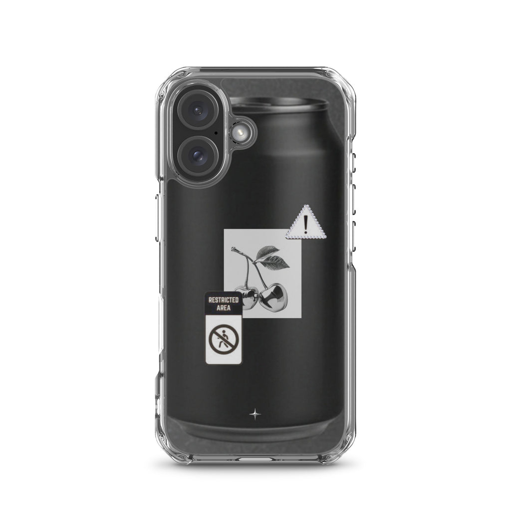 No System black clear iphone case 16 anti system streetwear minimal dark aesthetic case