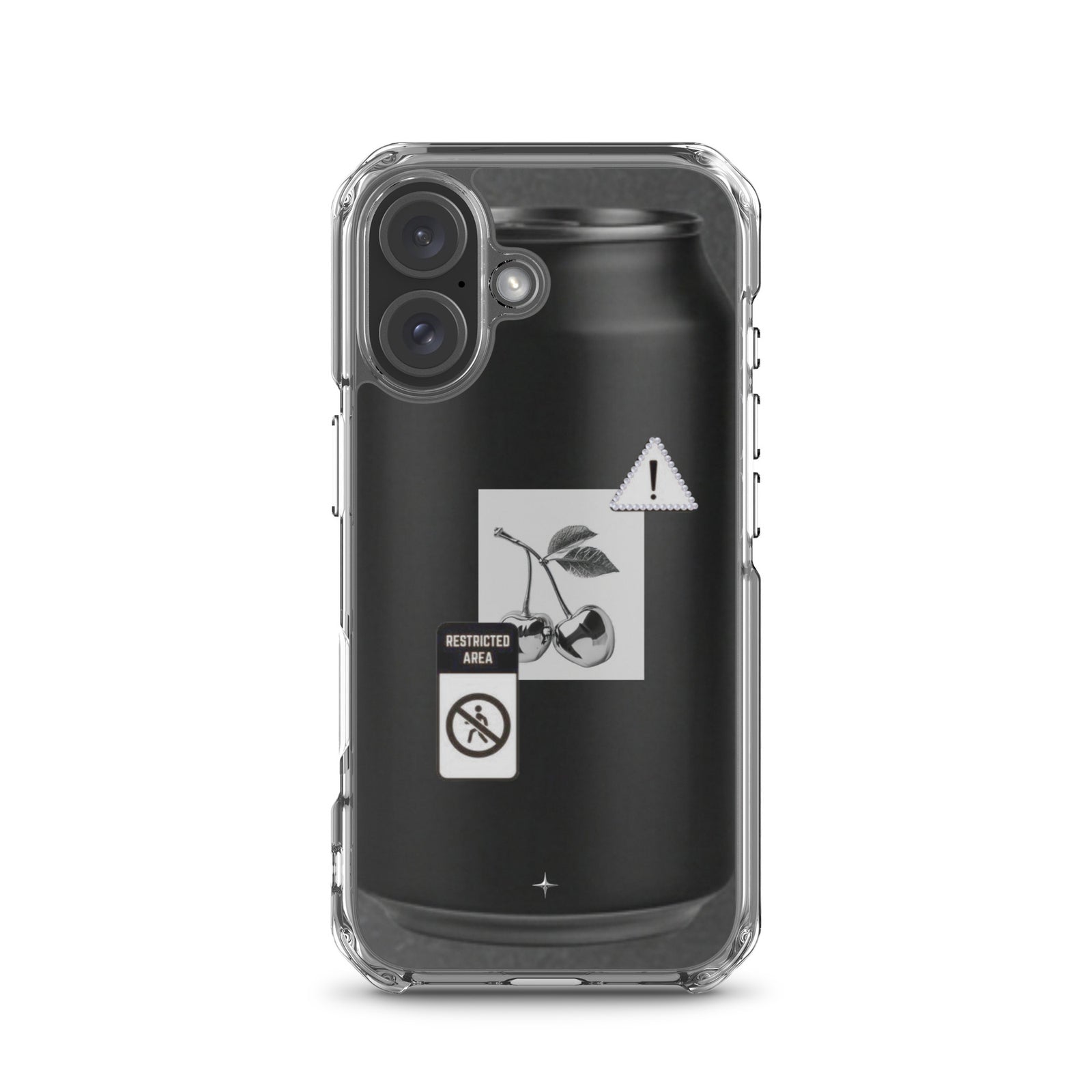 No System black clear iphone case 16 anti system streetwear minimal dark aesthetic case
