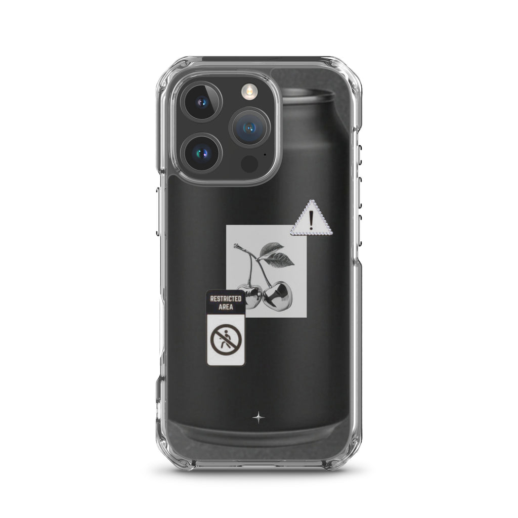 No System black clear iphone case 16 pro anti system streetwear minimal dark aesthetic case