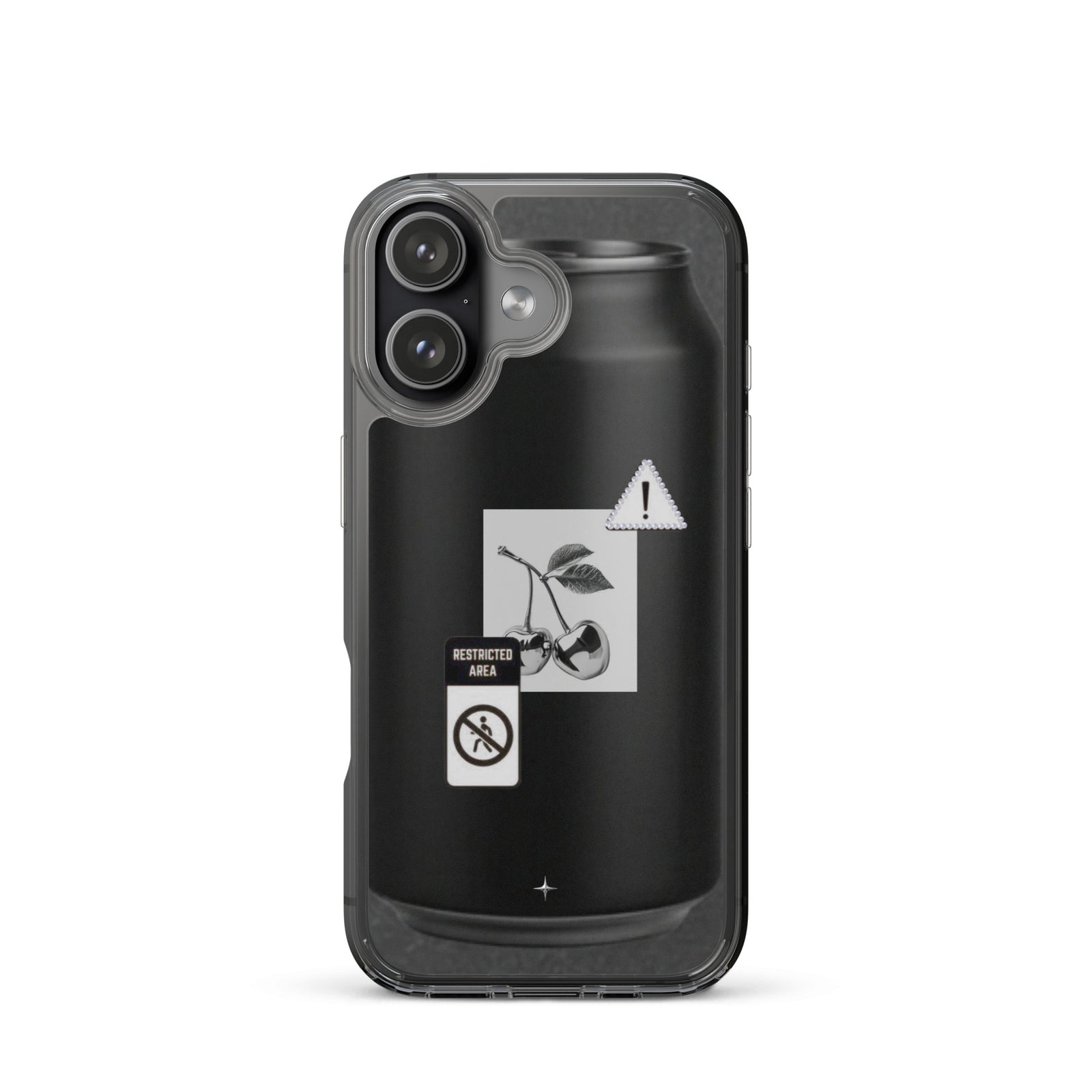 No System black clear iphone case 17 anti system streetwear minimal dark aesthetic case