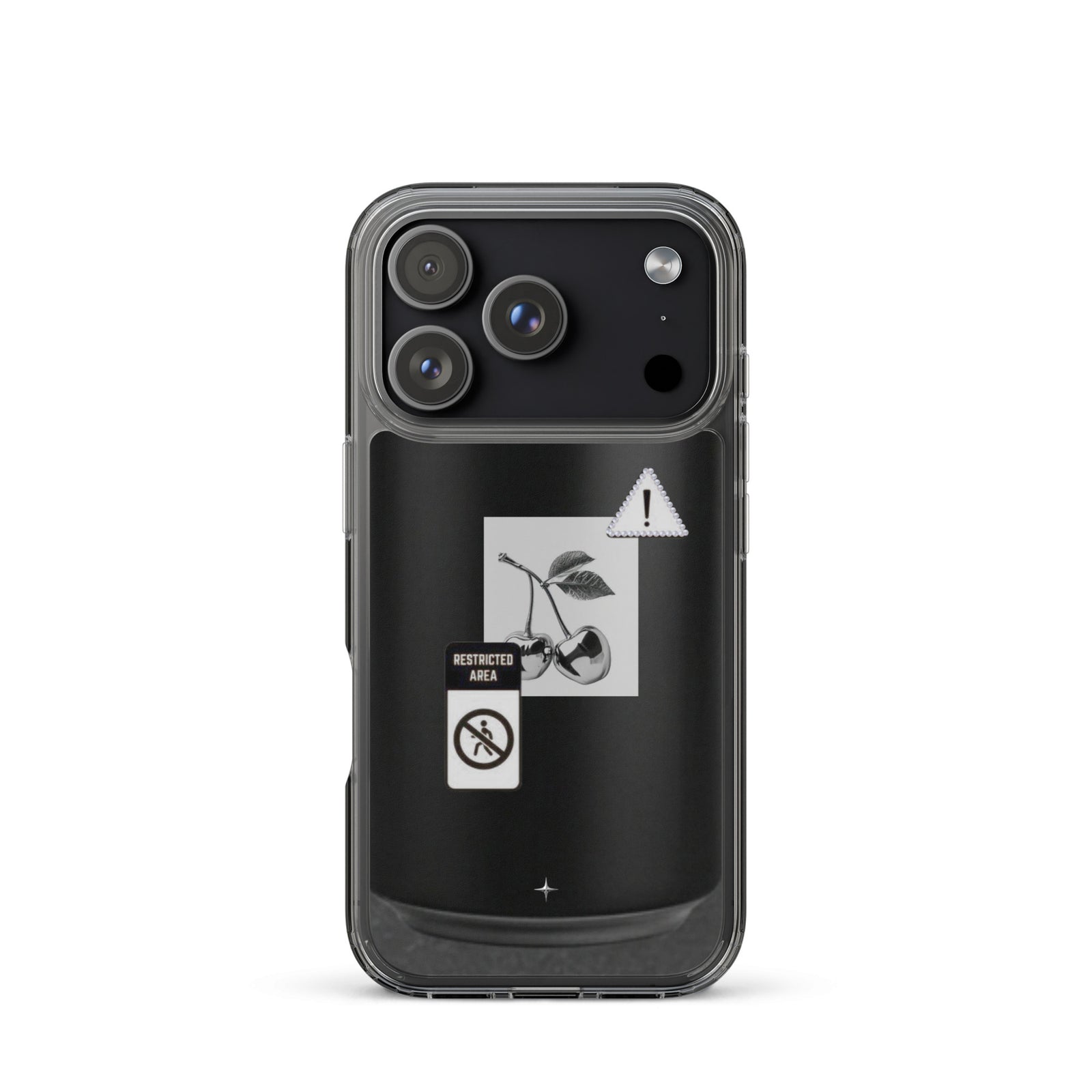 No System black clear iphone case 17 pro anti system streetwear minimal dark aesthetic case