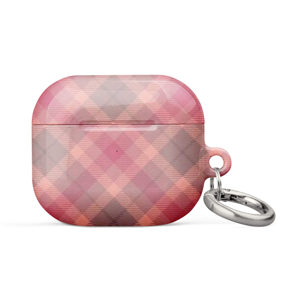 Custom red gingham airpods case 3rd generation gift.
