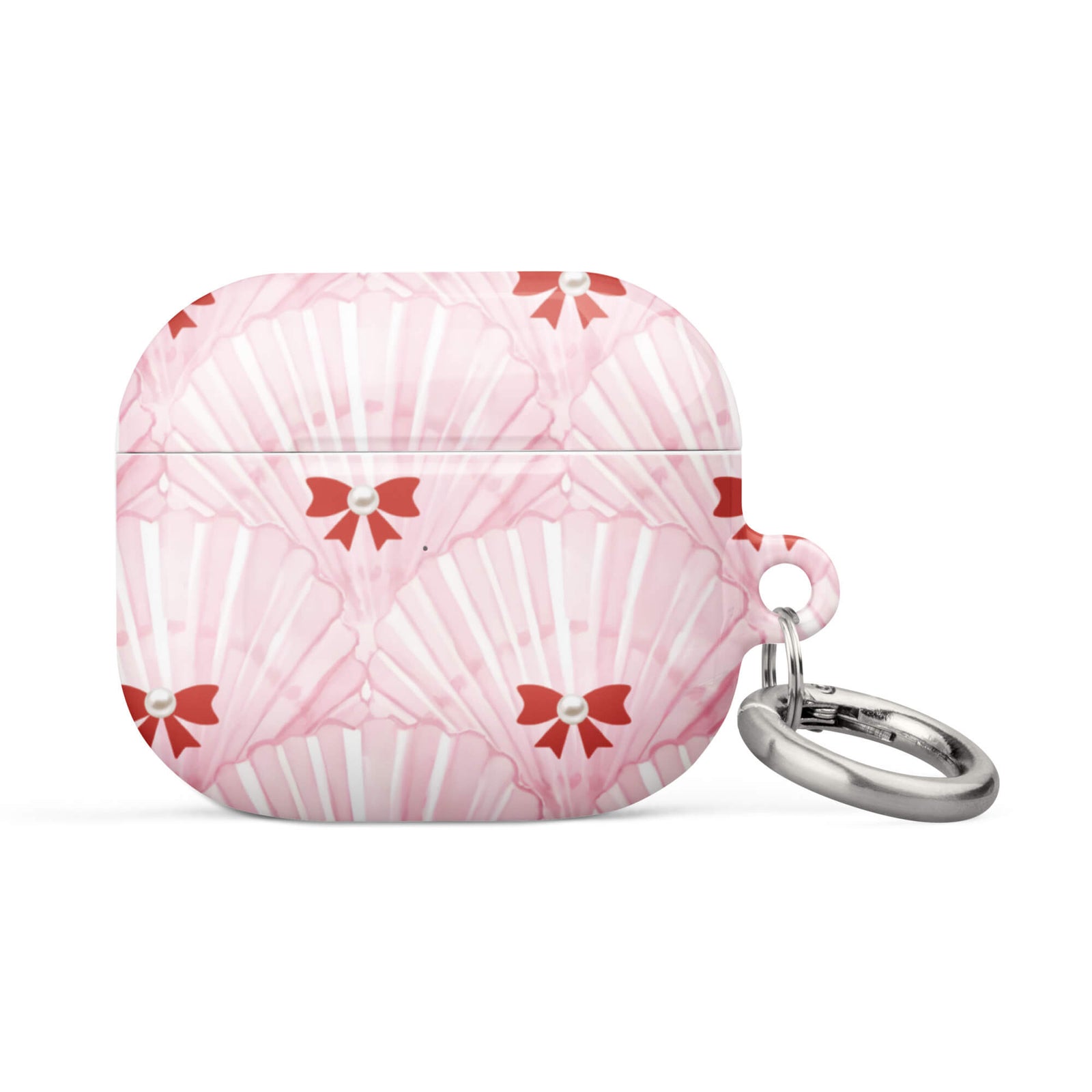 Custom hot pink bow AirPods case 3rd generation cute feminine.