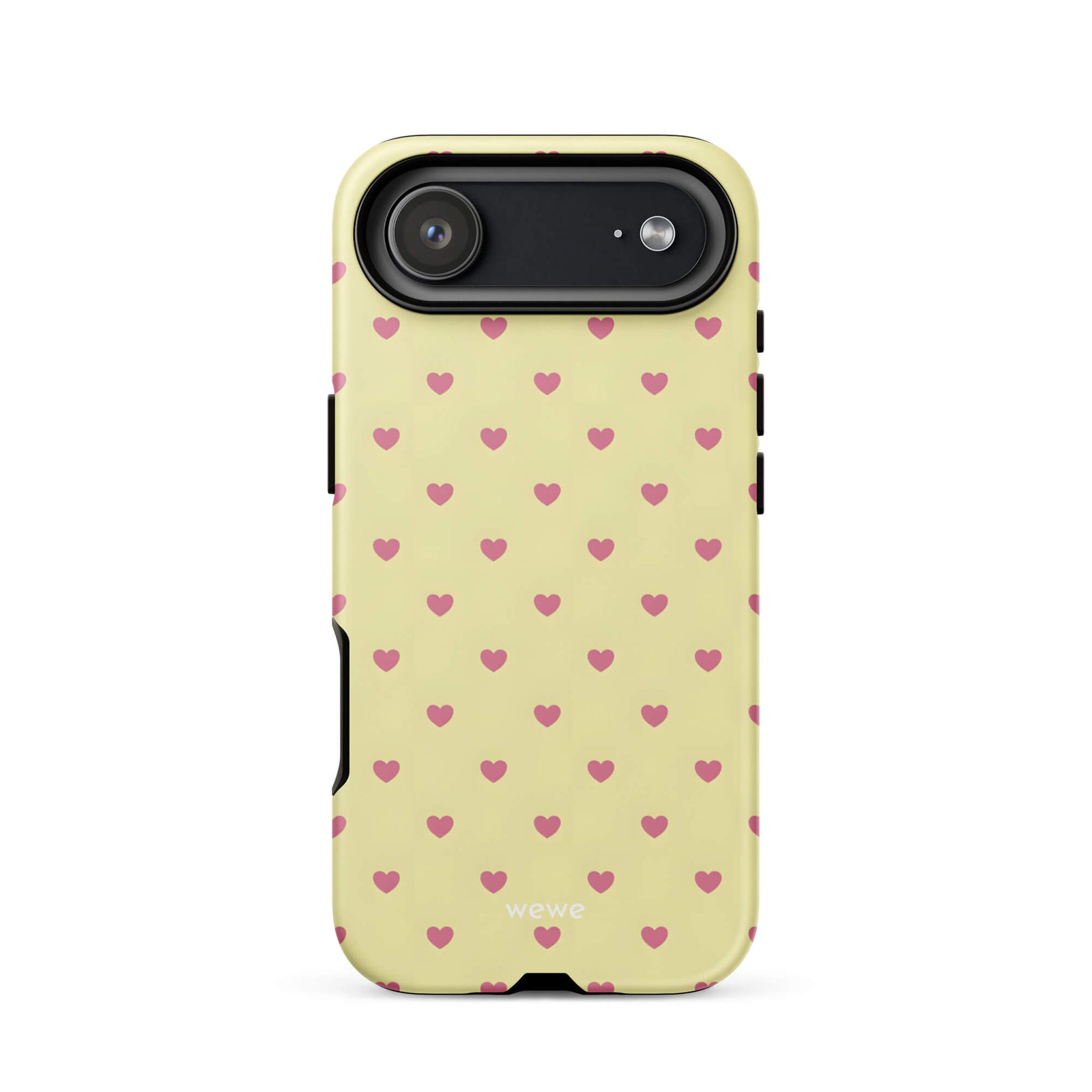 Custom cream yellow polka dot iphone case 17 air cheerful gift.