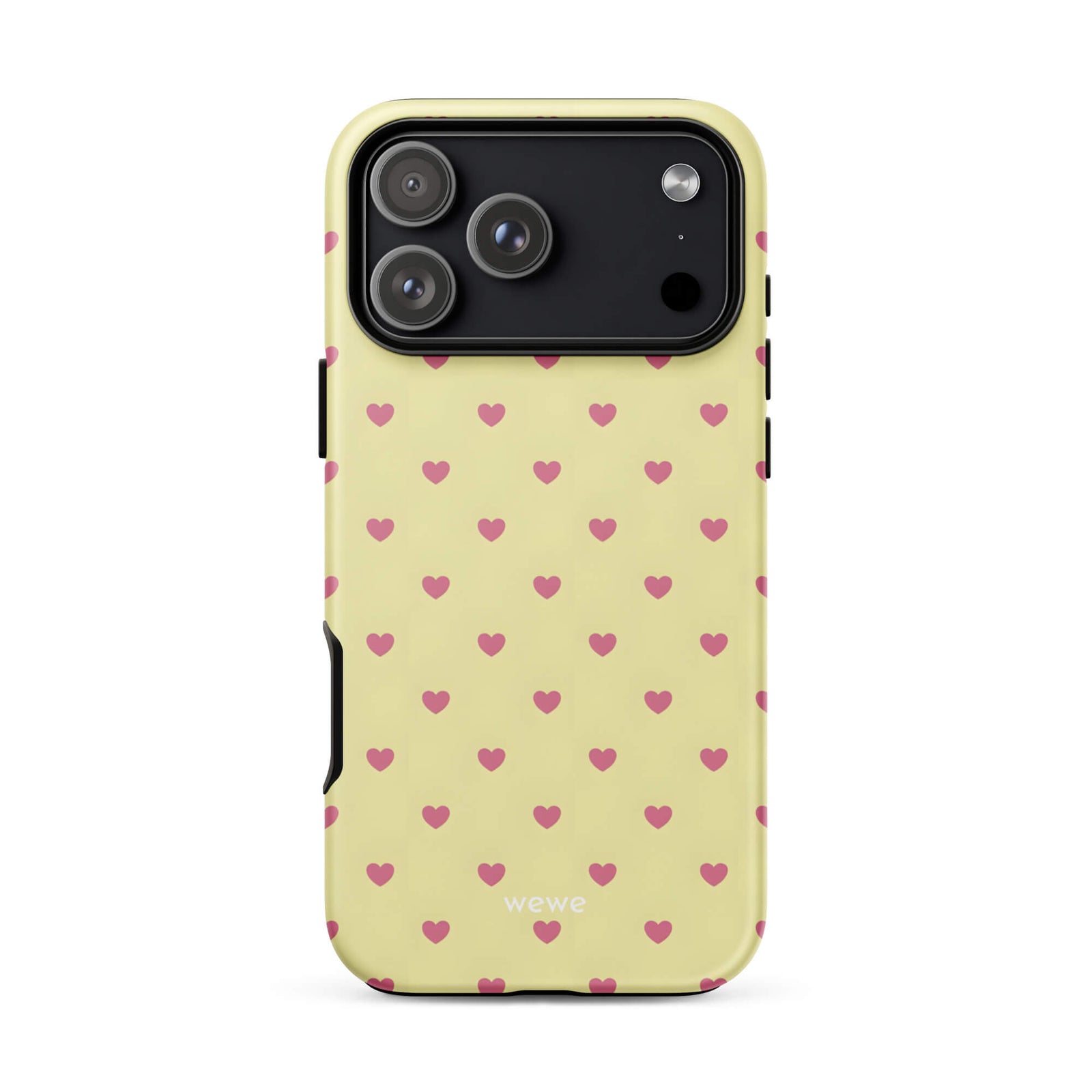 Custom cream yellow polka dot iphone case 17 pro max cheerful gift.