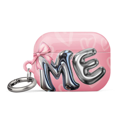 Custom bubblegum pink airpods case pro gen2  fun design front view.