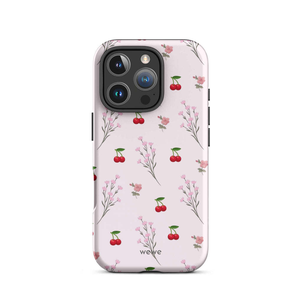 Custom bright floral iphone case 16 pro cheerful gift.