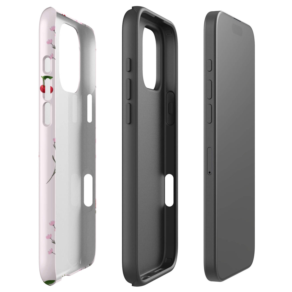 Custom bright floral iphone case 16 pro max dual-layer shockproof protection.