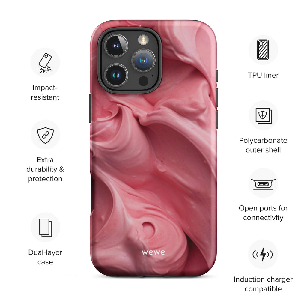 Custom berry sorbet iphone case 16 pro max scratch-resistant