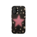 Pink Fuzzy Star Cow Print iPhone Case for iPhone 17
