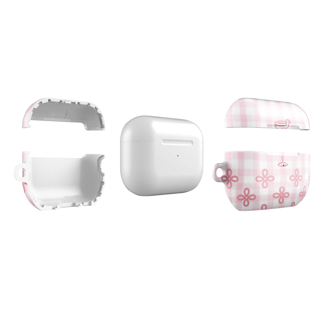 Custom baby pink lace airpods case pro gen2  premium protection.
