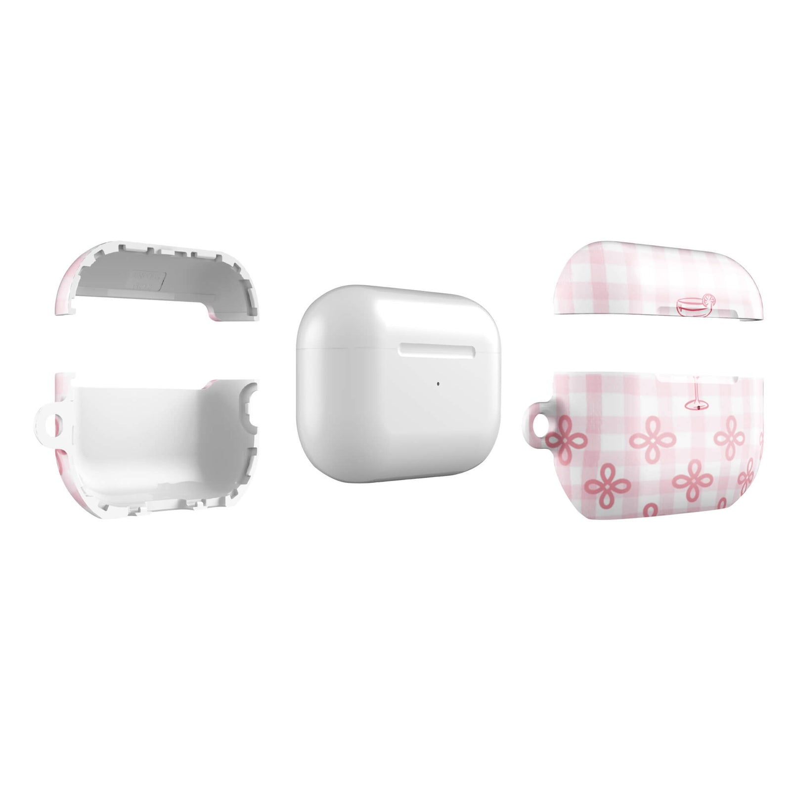 Custom baby pink lace airpods case pro gen2  premium protection.