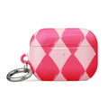 Custom pink white checkered AirPods case pro gen2 retro aesthetic.
