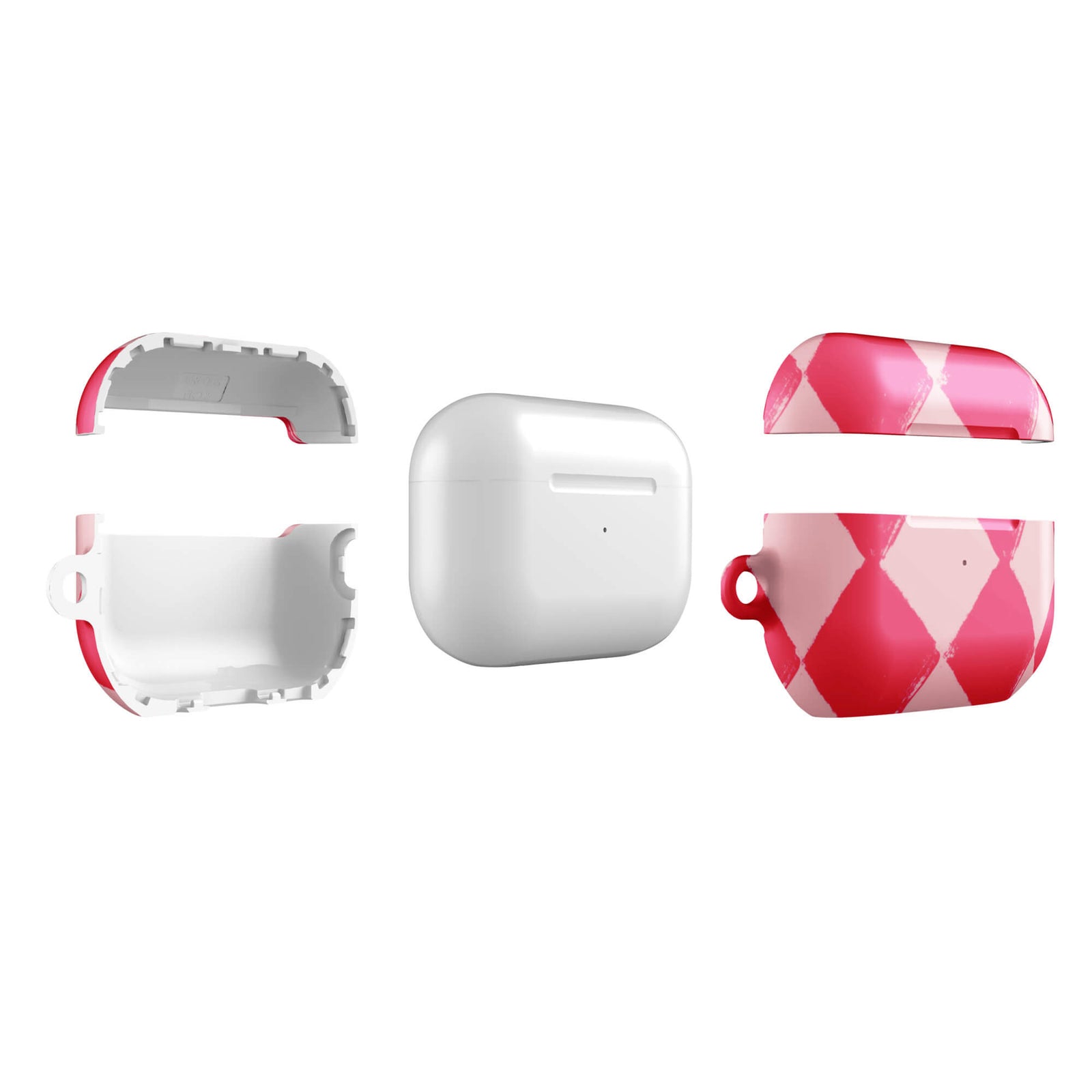 Custom pink white checkered AirPods case pro gen2 slim protective.