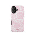 Custom pink lace iphone case 17 romantic aesthetic.