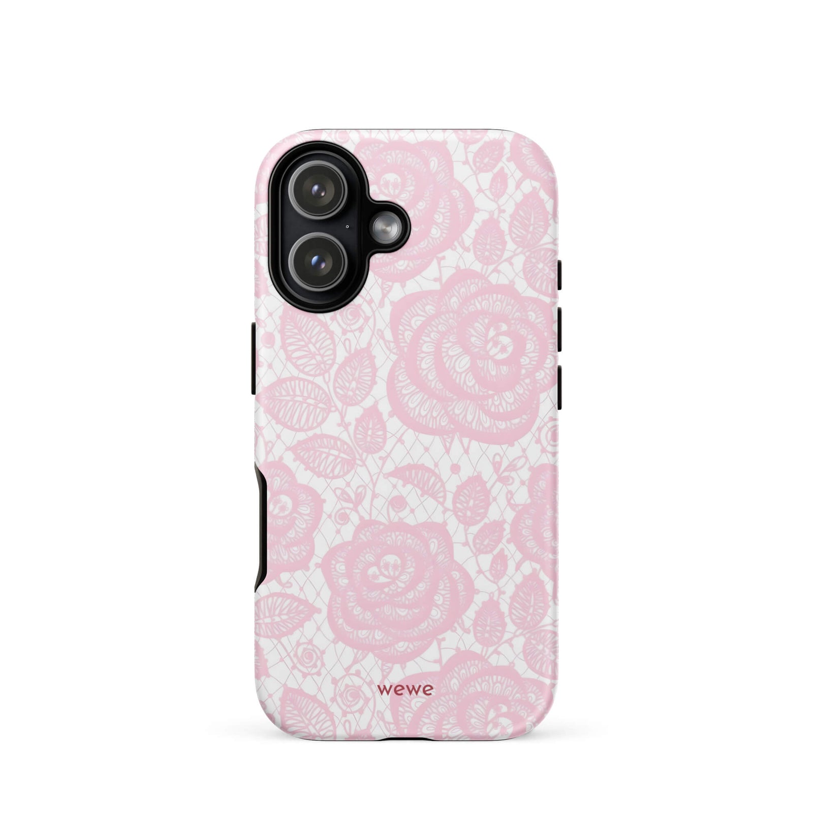 Custom pink lace iphone case 17 romantic aesthetic.