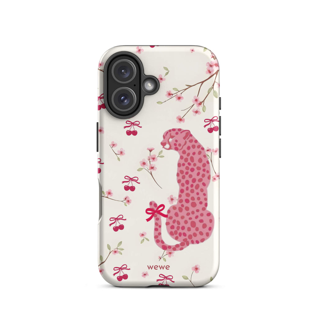 Custom rose leopard print iphone case 16 trendy.