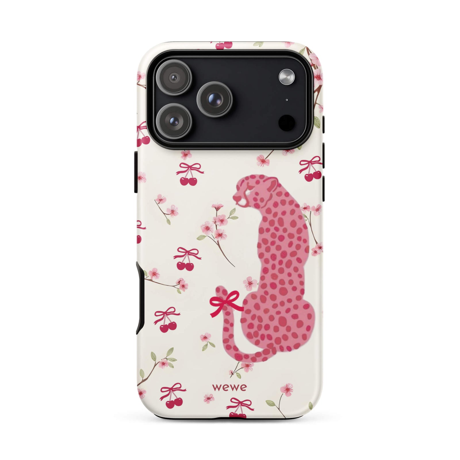 Custom rose leopard print iphone case 17 pro max trendy.
