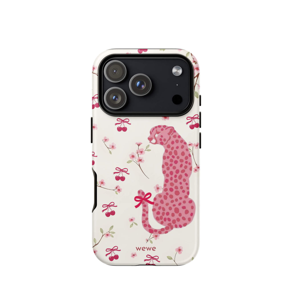 Custom rose leopard print iphone case 17 pro trendy.