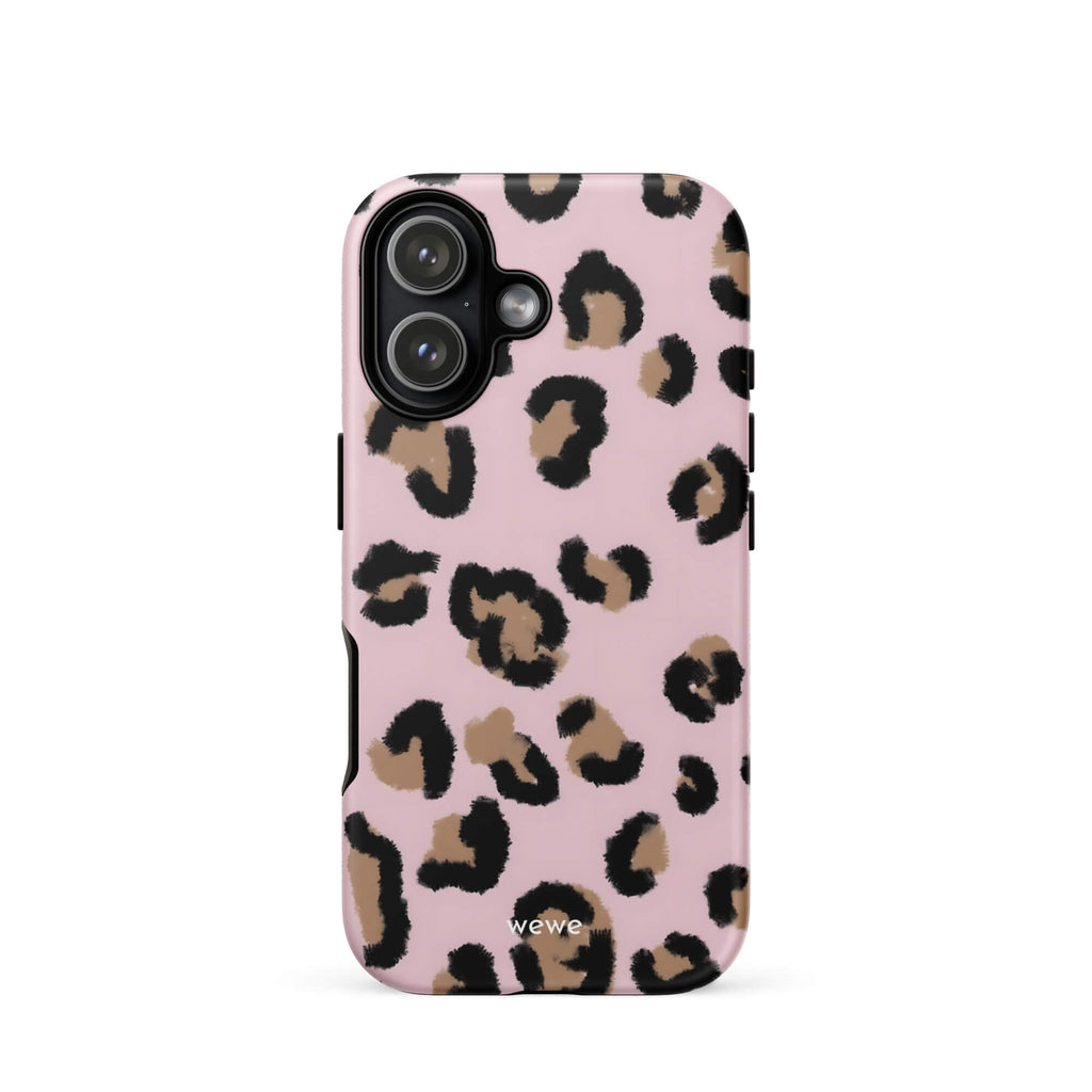 Custom pink leopard print iphone case 17 trendy.