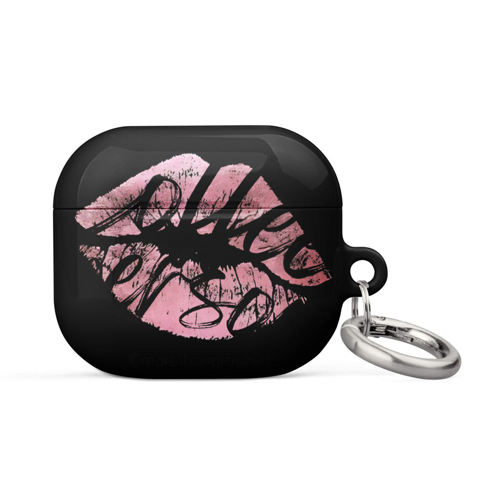 Custom limited kiss AirPods case 3rd generation minimalist romantic style.