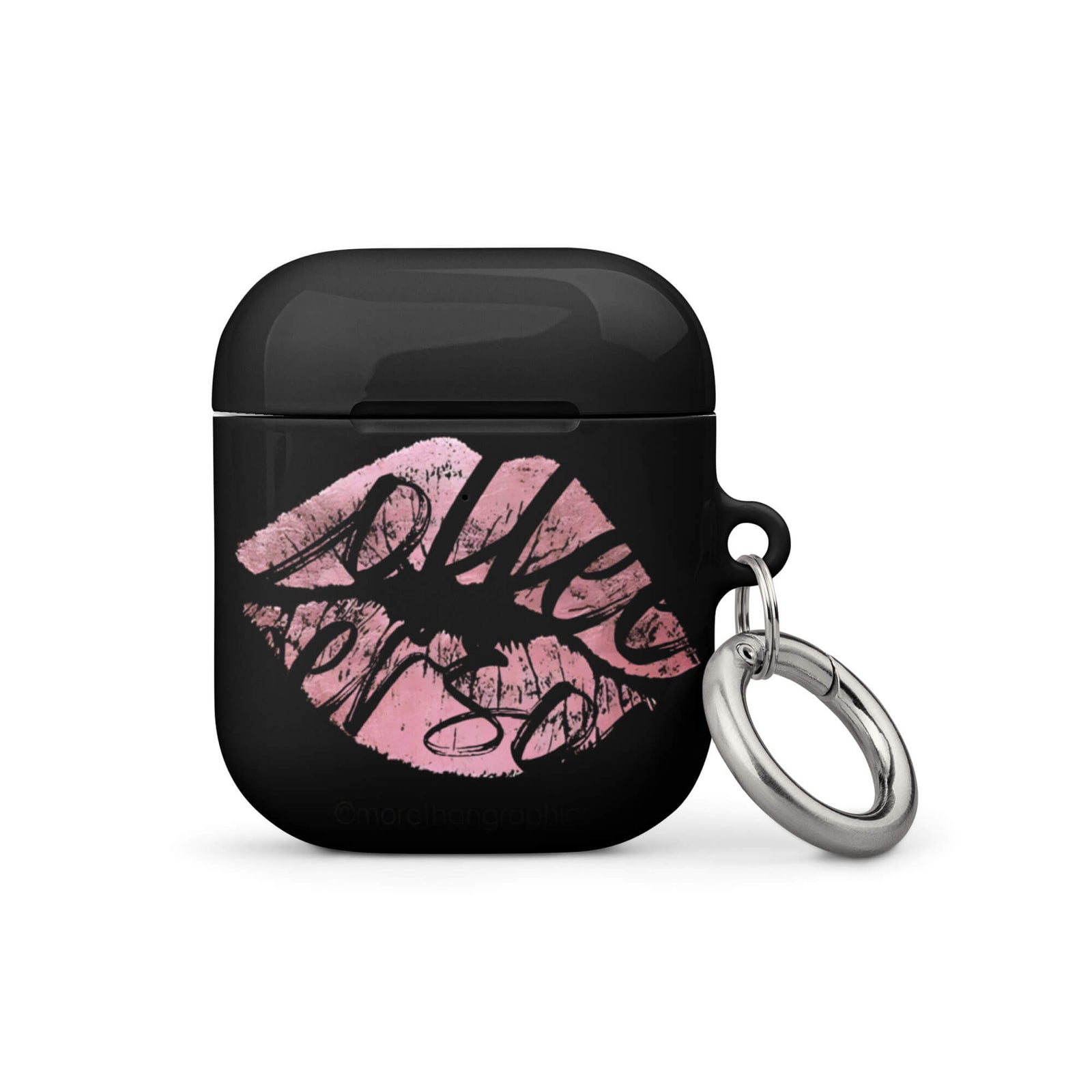 Custom limited kiss AirPods case gen1 minimalist romantic style.