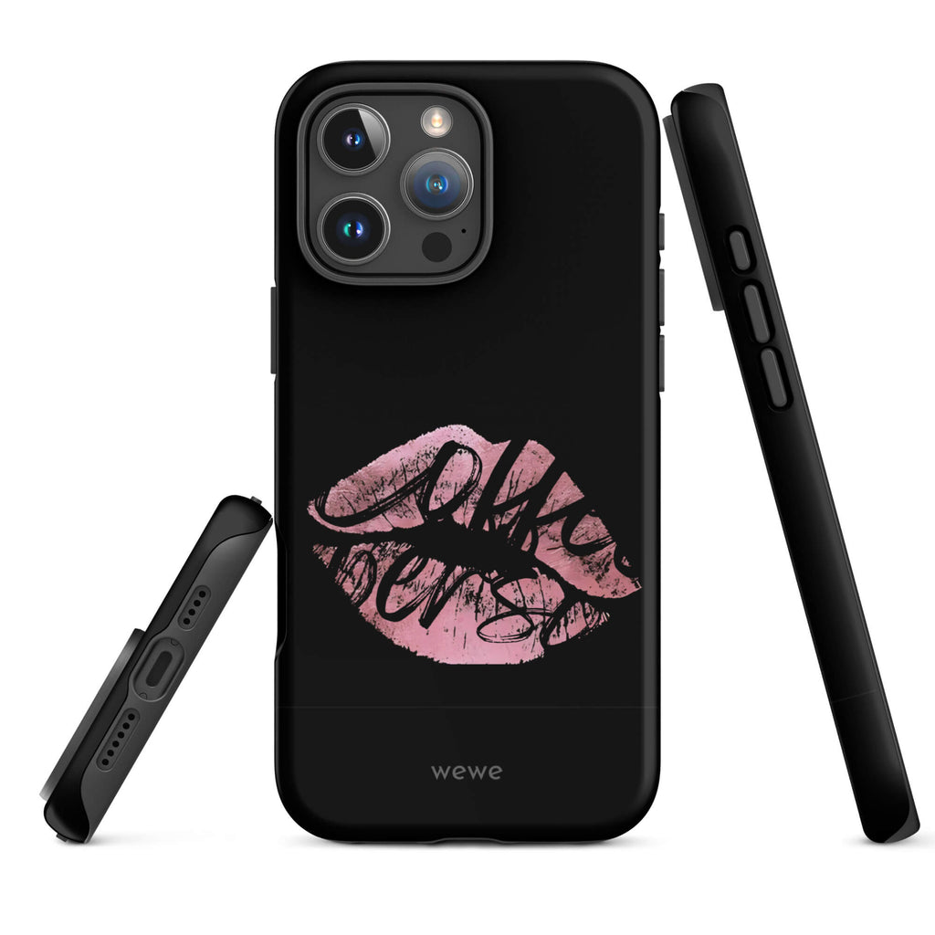 Custom limited kiss iPhone case 16 pro max minimalist romantic style.