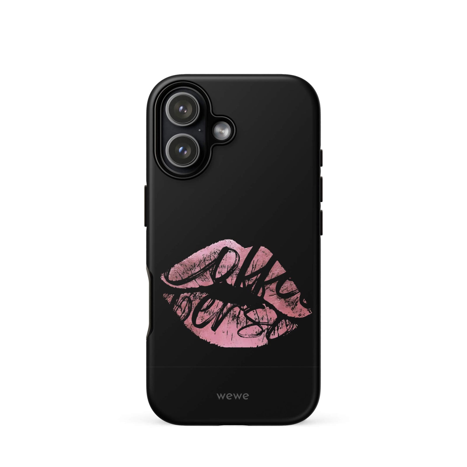 Custom limited kiss iPhone case 17 minimalist romantic style.
