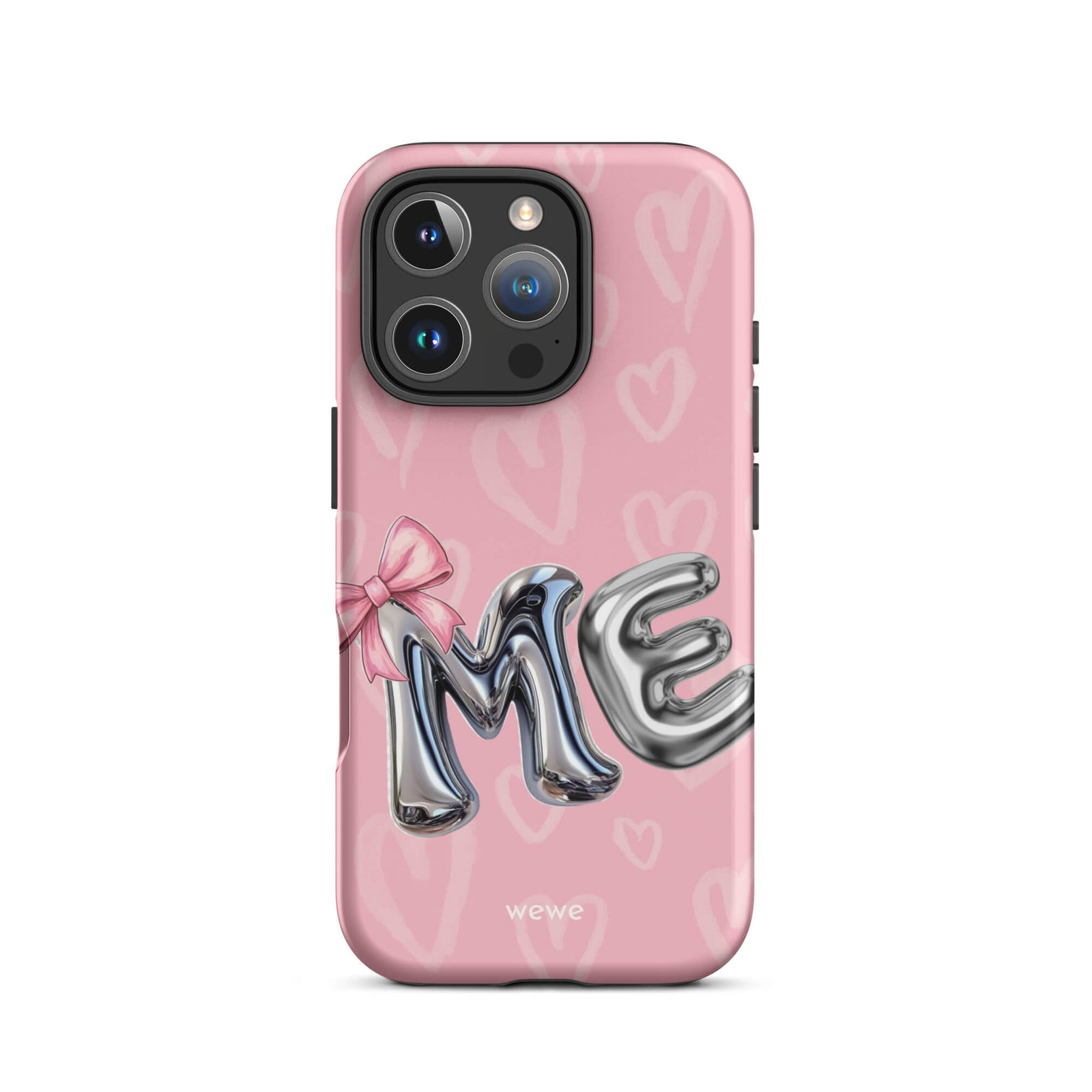 Custom bubblegum pink iPhone case 16 pro fun design.