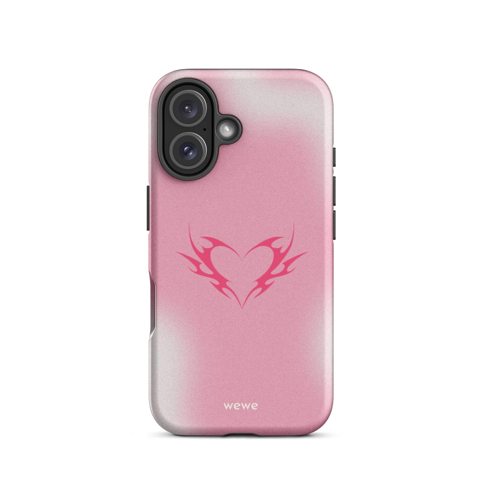 Custom pink heart iphone case 16 soft romantic design.