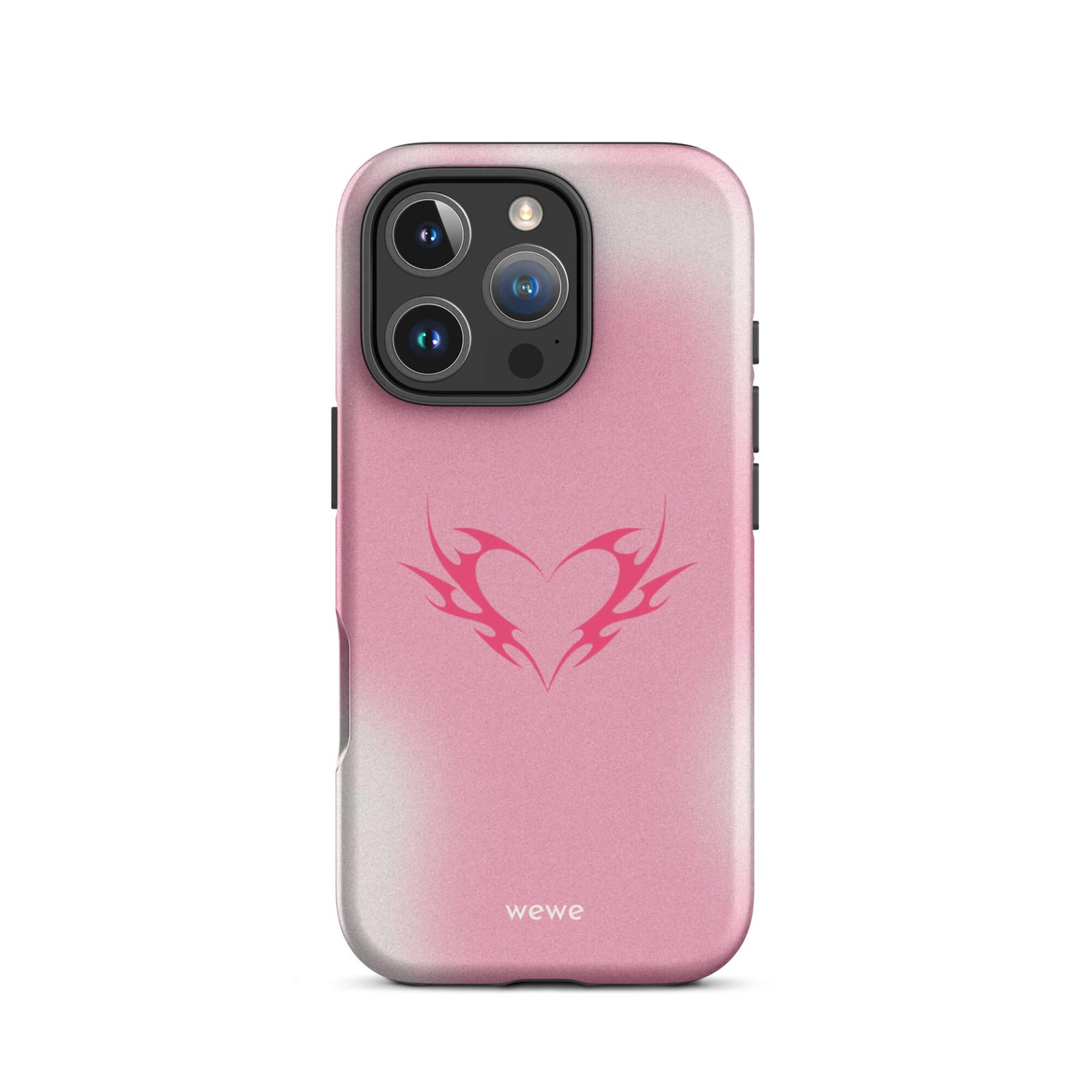 Custom pink heart iphone case 16 pro soft romantic design.